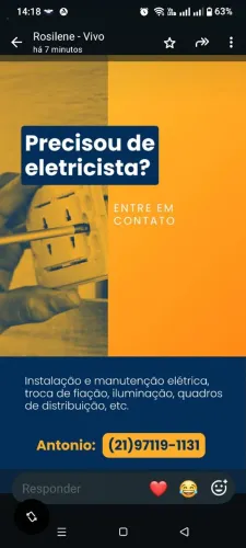 Eletricista Residencial em geral