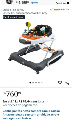 Andador bebê 1st safety espacial ( novinho )