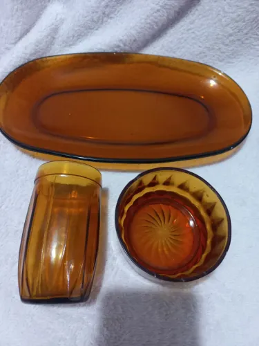 Kit 3' peças vintage de duralex 