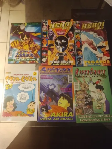 Lote Revistas Antigas Anos 90 Herói Gold Animax Cavaleiros Do Zodíaco