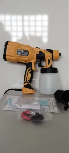 Pistola pulverizadora pintura elétrica DEKO profissional Com bicos e ascessorios