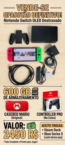Nintendo switch OLED destravado