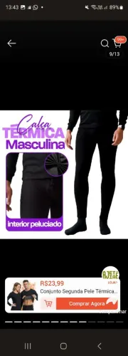 calça térmica flanelado masculina G/GG