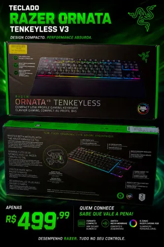 Teclado Razer Ornata Tenkless V3 