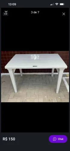 Mesa desmontável de plástico 1.20x80 produto novo de fábrica 