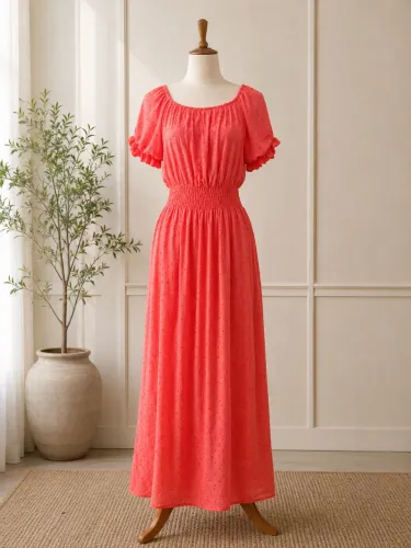 Vestido laranja de verão tamanho P