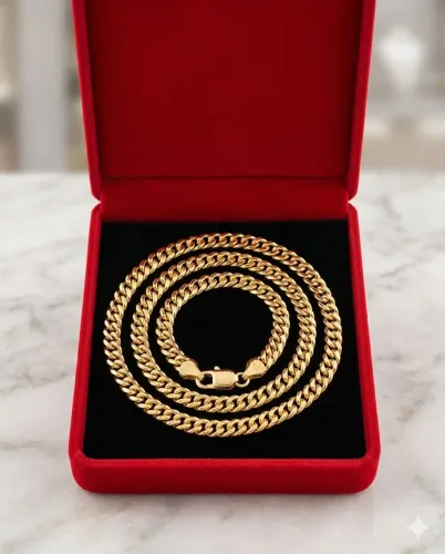 Corrente Elo Grumid Premium - Banhada a Ouro 18k