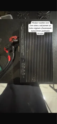 Vendo módulo roadstar 1200 com caixa 4 sub pioneer 311