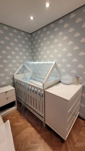 Berço Infantil tamanho 1,35m X 0,76m - 100% MDF, 4 alturas,