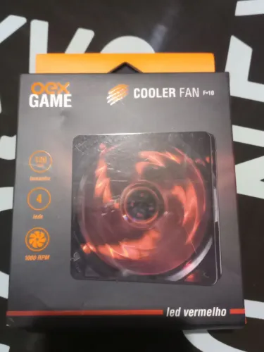 Cooler fan para pc 120mm led vermelho