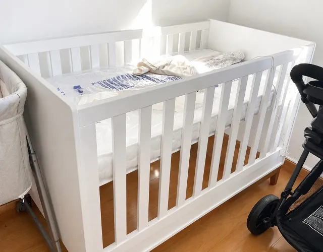Berço com colchão-nordic tamanho americano - vira cama
