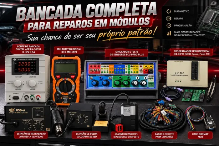 Bancada completa para reparo de Módulos