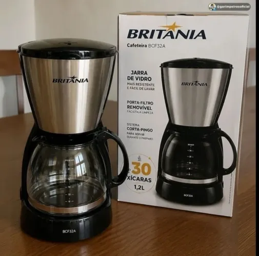Cafeteira Britânia 18 Cafézinhos 1,2 Litros Preto 127 Volts Nova