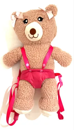 Mochila de urso me leva bege Criamigos