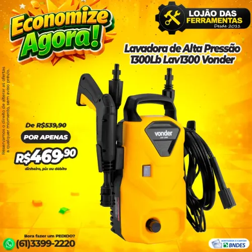 Lavadora de Alta Pressão 1300Lb Lav1300 Vonder