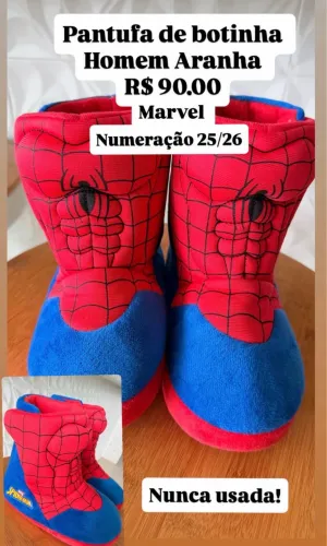 Pantufa Homem aranha Marvel T25/26