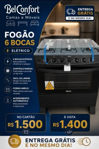 fogão 6 bocas