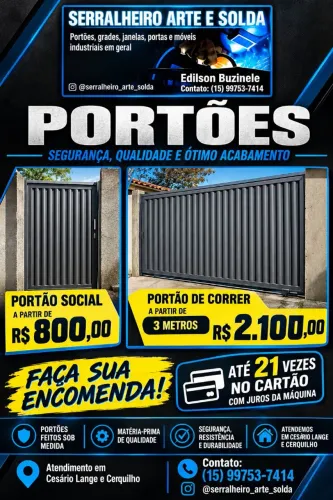 Portão grades