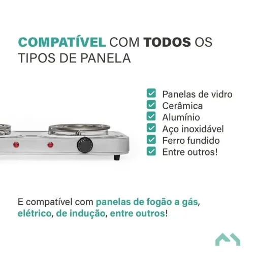 Fogão elétrico 2 bocas