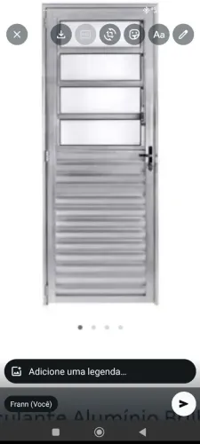 Vendo uma porta nova  em alumínio abri para o lado direito embalada