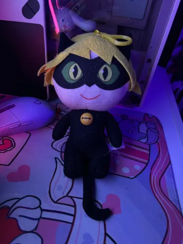 Chaveiro Cat Noir Miraculous Lady Bug Pelúcia