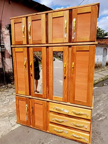 Guarda roupa de casal - madeira jatobá 4 portas NOVO