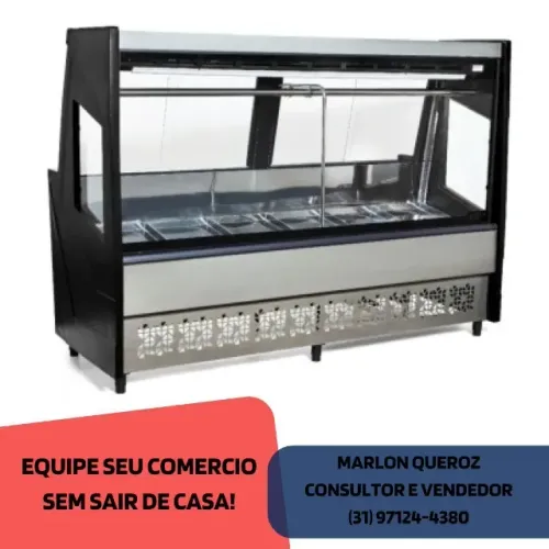 Balcão de Carne 2M Vidro Reto Polar