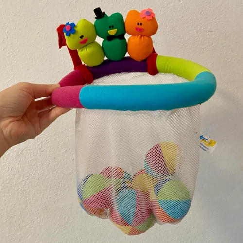 Bola ao cesto para bebês - Brinquedo Sensorial Educativo