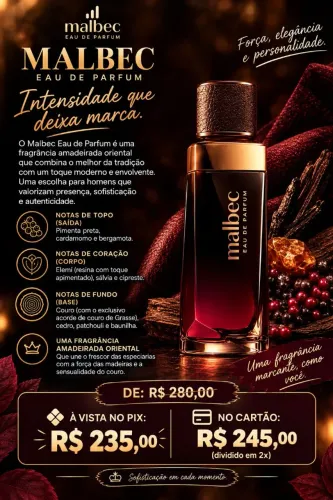 Eau de Parfum Malbec (LANÇAMENTO)