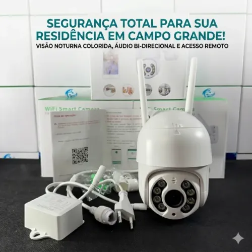 Câmera IP Wi-Fi Sensor de Presença e Acesso pelo Celular Visão Noturna