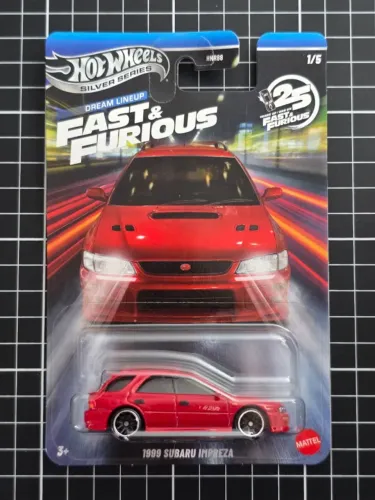 '99 Subaru Impreza Vermelho - Hot Wheels Temático Velozes e Furiosos