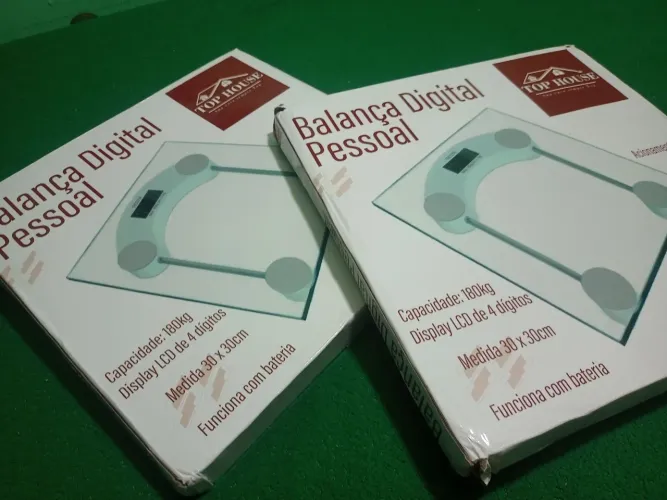Balança Corporal Digital Até 180kg com Vidro Temperado Premium 