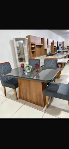 Mesa de jantar completa com montagem inclusa 