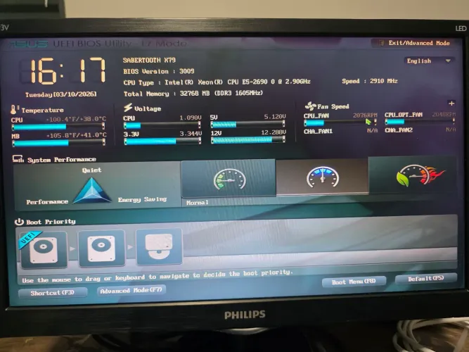 Computador Gamer Xeon 2690 placa mãe Asus Sabertooth X79 16 GB RAM 