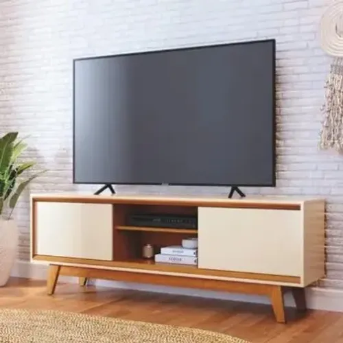 Bancada Atlas com Portas Largura: 164 cm Cinamomo/Off-White