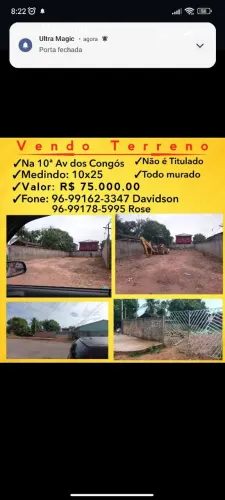 Terreno na 10ª avenida dos Congós 