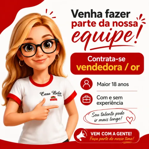 Contrata-se vendedora