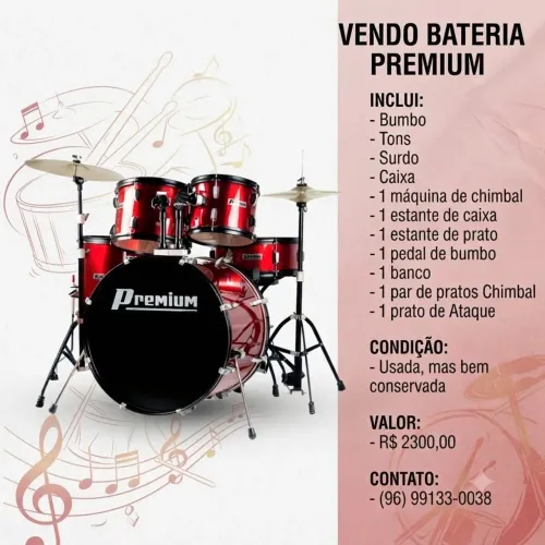Bateria Acústica Premium
