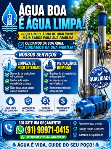 Limpeza de poço artesiano Limpeza de poço artesiano Limpeza de poço artesiano Limpeza poco