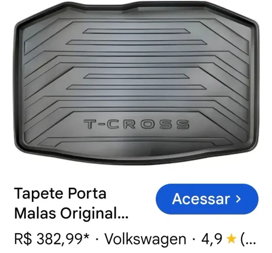 Tapete porta malas original