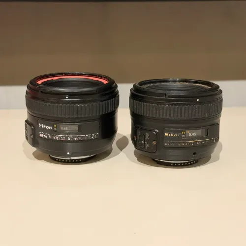 2 Lentes Nikon AF-S 50mm (1.4 e 1.8) para sucata