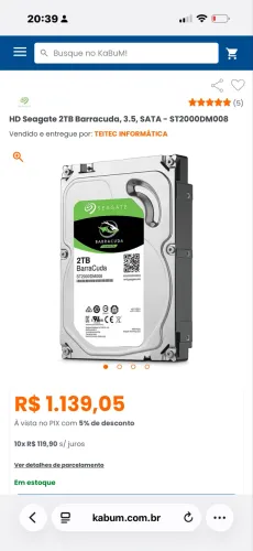 HD Memória Pc