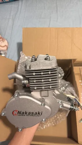 Motor Knakasaki 80cc Prateado 2t Para Bicicleta Bike