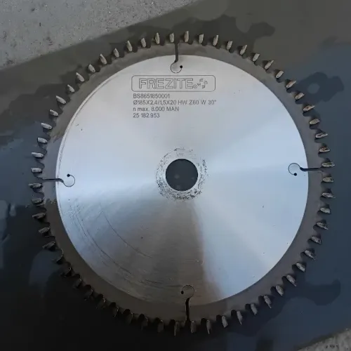 Disco Serra Circular MDF Frezite 185mm 60 Dentes F20mm