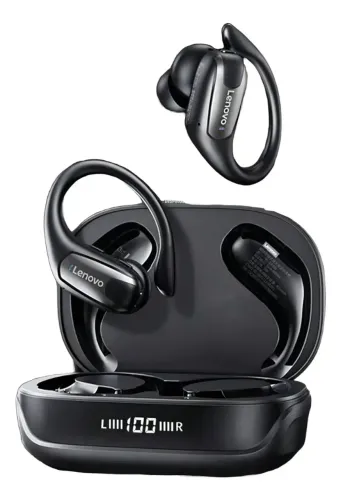 Fone De Ouvido Sem Fio Lenovo EA305 Bluetooth 5.4 Modo Duplo IPX5 Touch Microfone Esportes