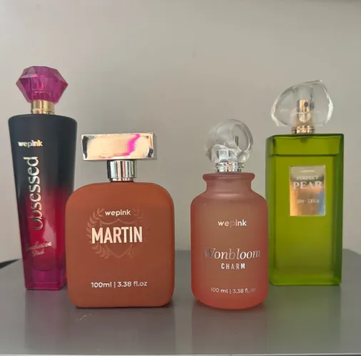 4 PERFUMES WEPINK POR VALOR DE 1!