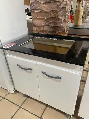 Balcão Cooktop com tampo marmorite