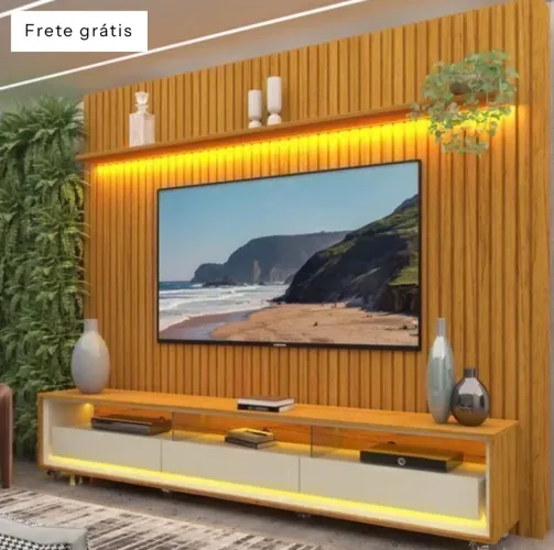 Rack com Painel para TV até 90 Polegadas