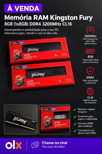 Memória RAM 2x8gb 3200mhz Cl16