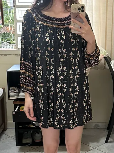 Vestido estampado boho farm
